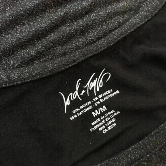 LORD & TAYLOR Black Shiny Tank Top Size Medium - Picture 4 of 5